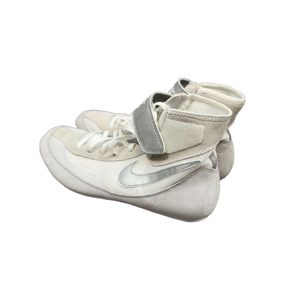 Nike Men's 11 SpeedSweep 7 Wrestling Shoes White/Metallic Silver 366683-100 NEW